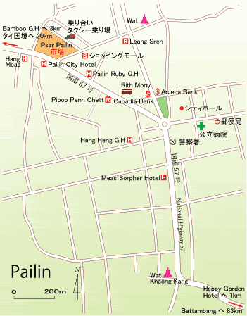 パイリン市街地図