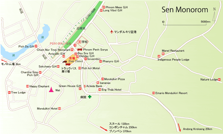 センモノロム市街地図