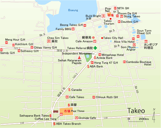 タケオ市街地図