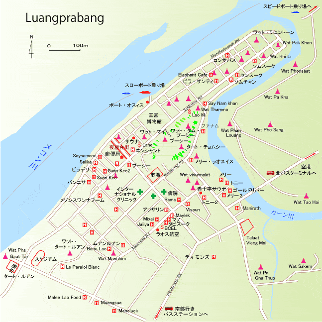 ルアンパバン市街地図