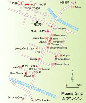 ムアンシン市街地図