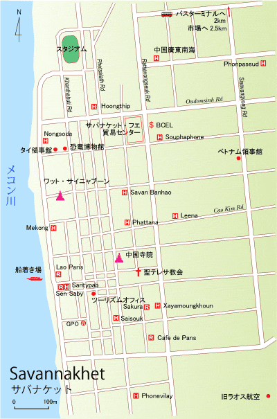 サバナケット市街地図