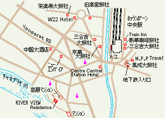 中華街の宿地図