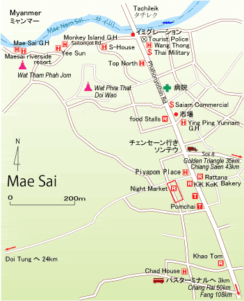 メーサイ市街地図