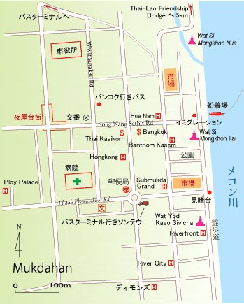 ムクダハーン市街地図