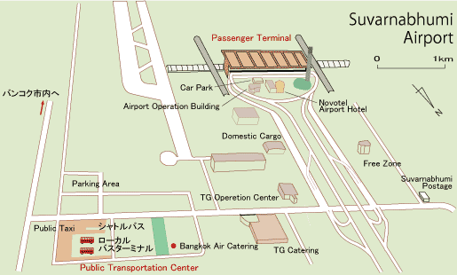 スワンナプーム空港全体図