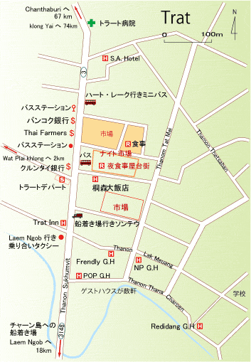 トラート市街地図