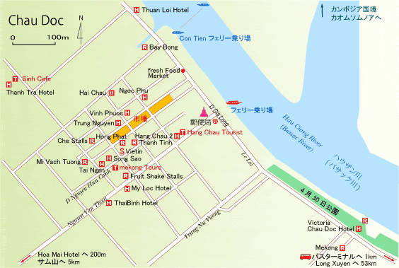 チャウドック市街地図