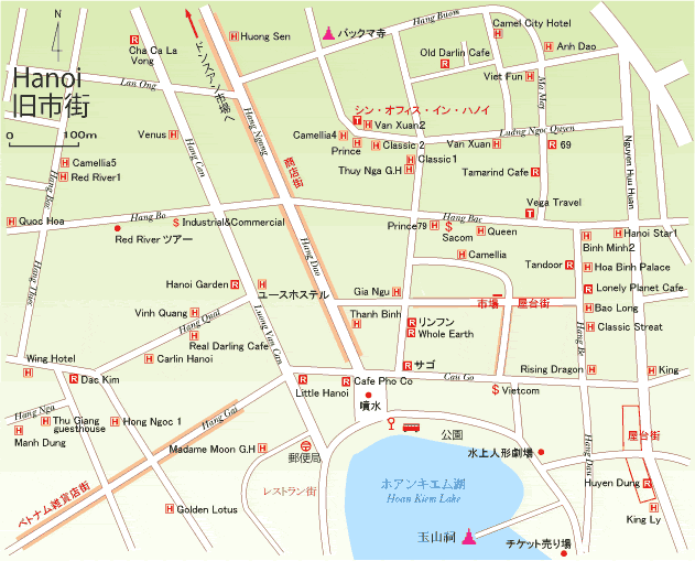 ハノイ旧市街地図