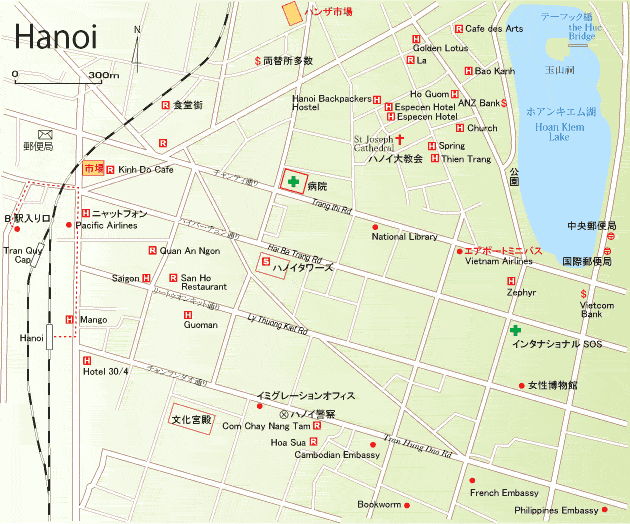 ハノイ南市街地図
