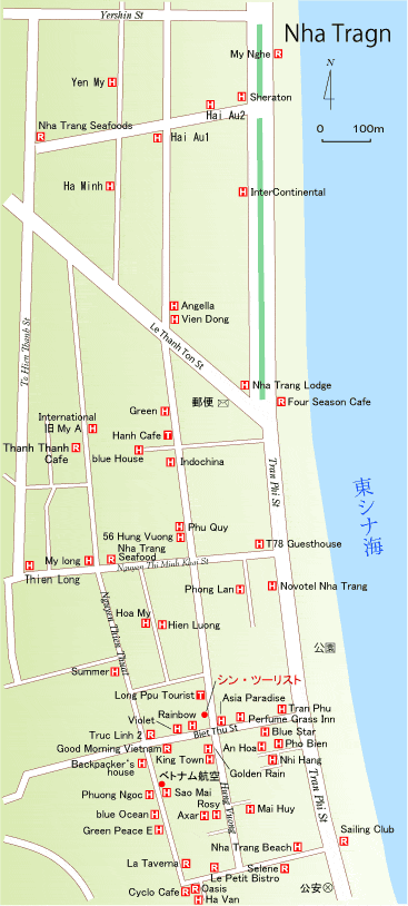 ニャチャーン市街地図